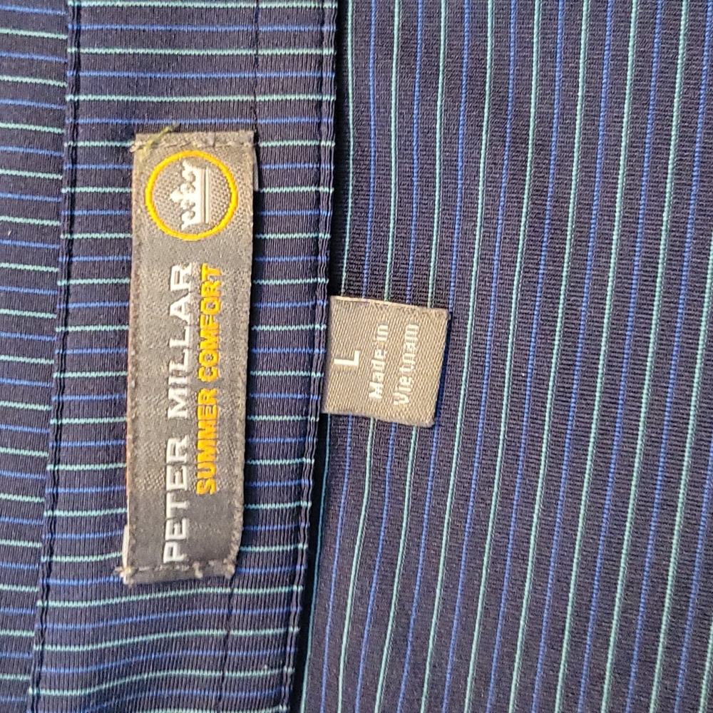 Peter Millar Old Overton summer comfort gold shirt. Size L